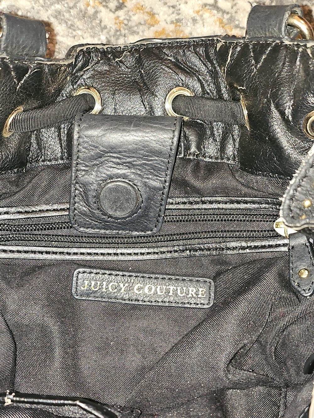 Vintage Juicy Couture Leopard-Print Tote Handbag with Tassel - Picture 7 of 13